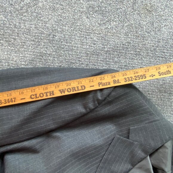 Luca Rossi ItaliaSuit Jacket Mens 46L Gray Pinstripe 150'S Hightech Fabric - Picture 16 of 16